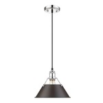 Orwell Pendant - Chrome / Rubbed Bronze
