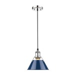 Orwell Pendant - Chrome / Navy