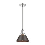 Orwell Pendant - Chrome / Rubbed Bronze