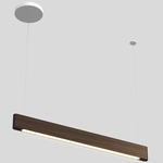 Line Light Pendant - White / Black Walnut