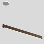 Line Light Pendant - White / Black Walnut