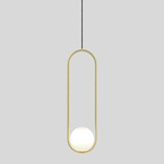 Mila Pendant - White Canopy / Brushed Brass