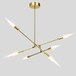 Dawn Chandelier - Brushed Brass / Frosted