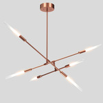 Dawn Chandelier - Brushed Copper / Frosted