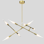 Dawn Chandelier - Brushed Brass / Frosted