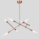 Dawn Chandelier - Brushed Copper / Frosted