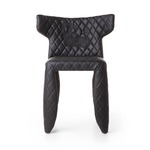 Monster Side Chair with Arms and Embroidery - Black
