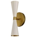 Milo Wall Sconce - Vintage Brass / Warm White / Warm White