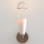 Grace Wall Light - Brushed Brass / White