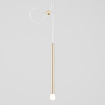 Strike Pendant with Ball - Brushed Brass / Brass