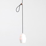 Vessel Pendant with Ball - Discontinued Floor Model - Walnut / Matte White