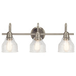 Avery Bathroom Vanity Light - Brushed Nickel / Clear Seeded