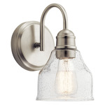 Avery Wall Sconce - Brushed Nickel / Clear Seeded