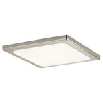 Zeo Flush Mount Ceiling / Wall Light - Brushed Nickel / White