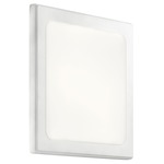 Zeo Flush Mount Ceiling / Wall Light - White / White