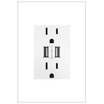 Adorne Dual Plus Size USB Outlet - White