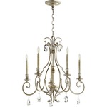 Ansley Chandelier - Aged Silver Leaf