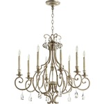 Ansley Chandelier - Aged Silver Leaf