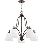 Barkley Nook Chandelier - Oiled Bronze / Satin Opal