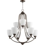 Barkley Chandelier - Oiled Bronze / Satin Opal