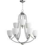 Barkley Chandelier - Satin Nickel / Satin Opal