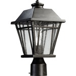 Baxter Outdoor Post Light - Old World / Clear Seeded
