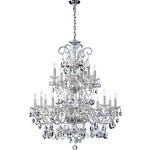 Bohemian Katrina and Katerina Swirl Chandelier - Chrome / Imperial