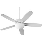 Breeze 52 Inch Ceiling Fan with Opal Bowl Light - Studio White / Studio White / Satin Opal