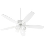 Breeze Ceiling Fan with Four Lights - Studio White / Studio White Blades