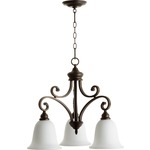 Bryant Nook Chandelier - Satin Opal / Oiled Bronze