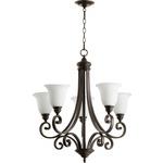 Bryant Chandelier - Satin Opal / Oiled Bronze