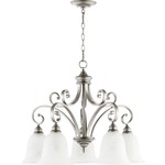 Bryant Nook Chandelier - Faux Alabaster / Classic Nickel