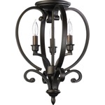 Bryant Bare Pendant / Semi-Flush Ceiling Light - Oiled Bronze