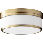Celeste Ceiling Light Fixture - Aged Brass / Satin Opal