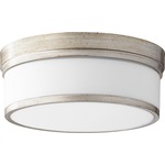 Celeste Ceiling Light Fixture - Aged Silver Leaf / Satin Opal