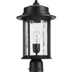 Charter Outdoor Post Light - Black / Clear Hammered