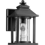 Crusoe Outdoor Wall Light - Noir / Clear Seeded