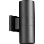 Cylinder Outdoor Dual Wall Light - Noir