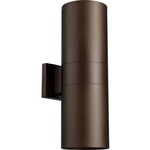 Cylinder Outdoor Dual Wall Light - Oiled Bronze