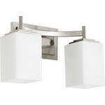 Delta Bathroom Vanity Light - Satin Nickel / Satin Opal