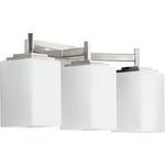 Delta Bathroom Vanity Light - Satin Nickel / Satin Opal