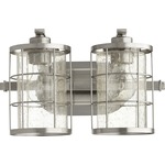 Ellis Bathroom Vanity Light - Satin Nickel / Clear Seeded