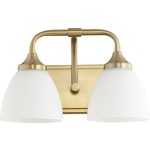 Enclave Bathroom Vanity Light - Aged Brass / Satin Opal