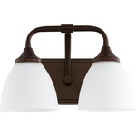 Enclave Bathroom Vanity Light - Oiled Bronze / Satin Opal