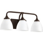 Enclave Bathroom Vanity Light - Oiled Bronze / Satin Opal