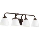 Enclave Bathroom Vanity Light - Oiled Bronze / Satin Opal