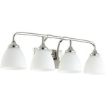 Enclave Bathroom Vanity Light - Polished Nickel / Satin Opal