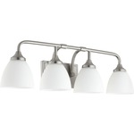 Enclave Bathroom Vanity Light - Satin Nickel / Satin Opal