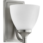 Enclave Wall Light - Satin Nickel / Satin Opal