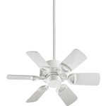 Estate Patio 30 inch Ceiling Fan - White / White Blades
